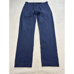 Theory Pants Mens 33Navy Tech Raffi Neoteric Slim Fit Stretch Casual Office